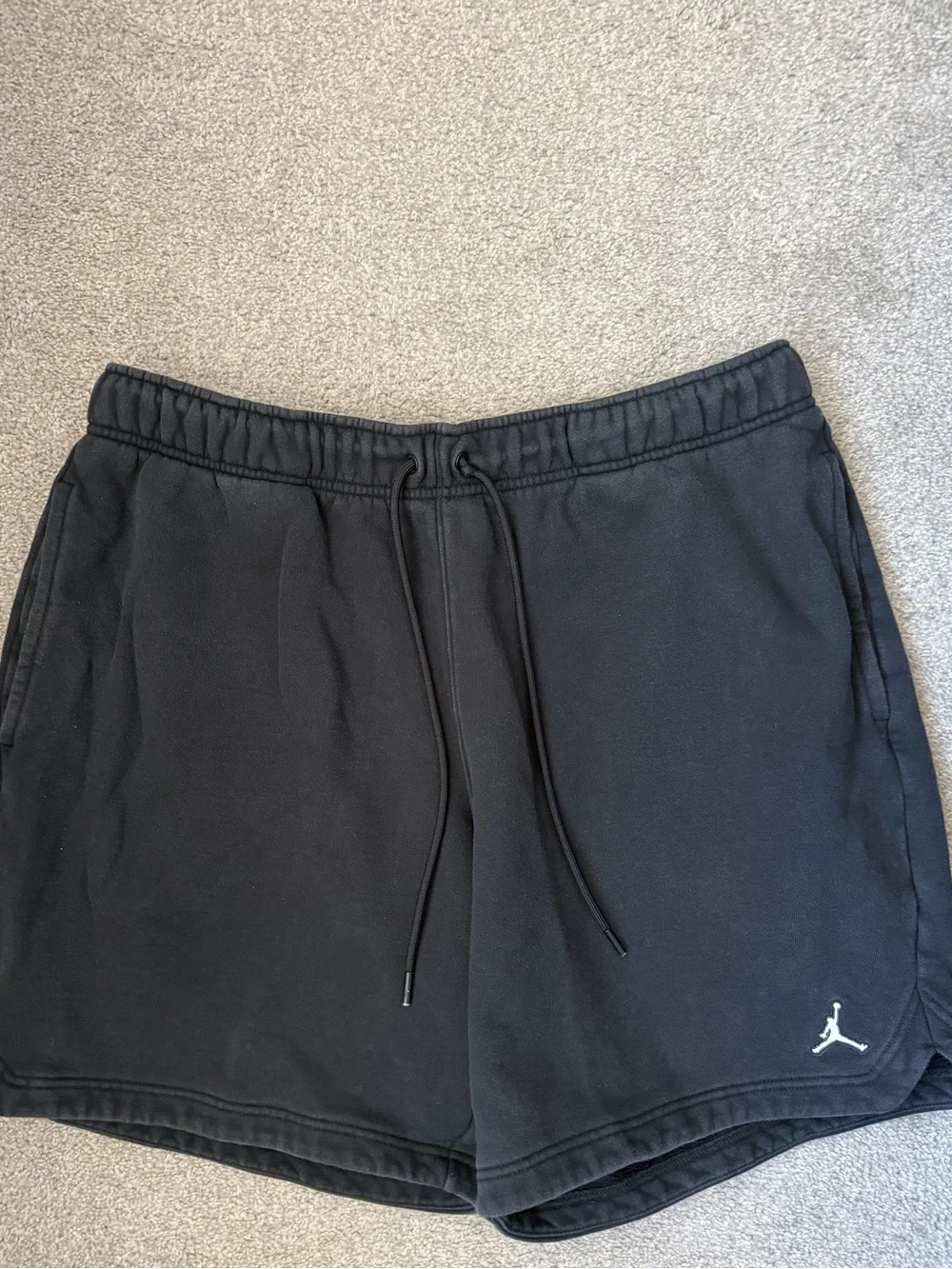 Jordan Black Women's Drawstring Athletic Shorts with Jumpman Logo